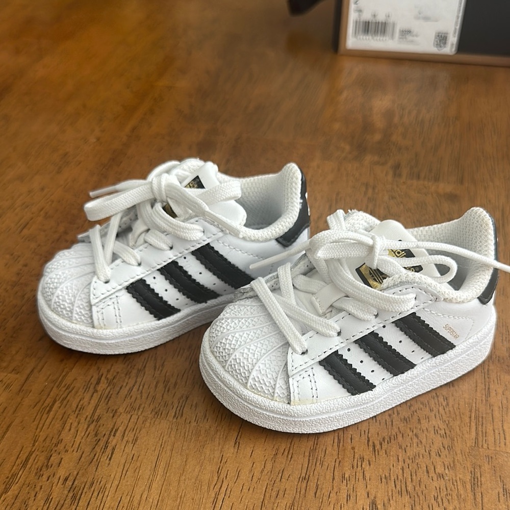 Adidas White and Black Superstar Sneakers NWOT